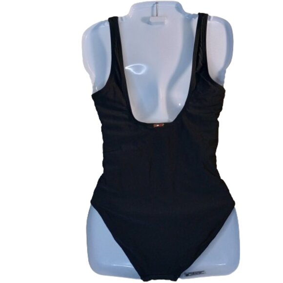 Tommy Hilfiger Standard Iconic One Piece Women's Swimsuit Size 6 Black NWOT - Picture 2 of 7